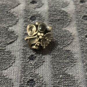 Silver and Black Onyx Native American Ring